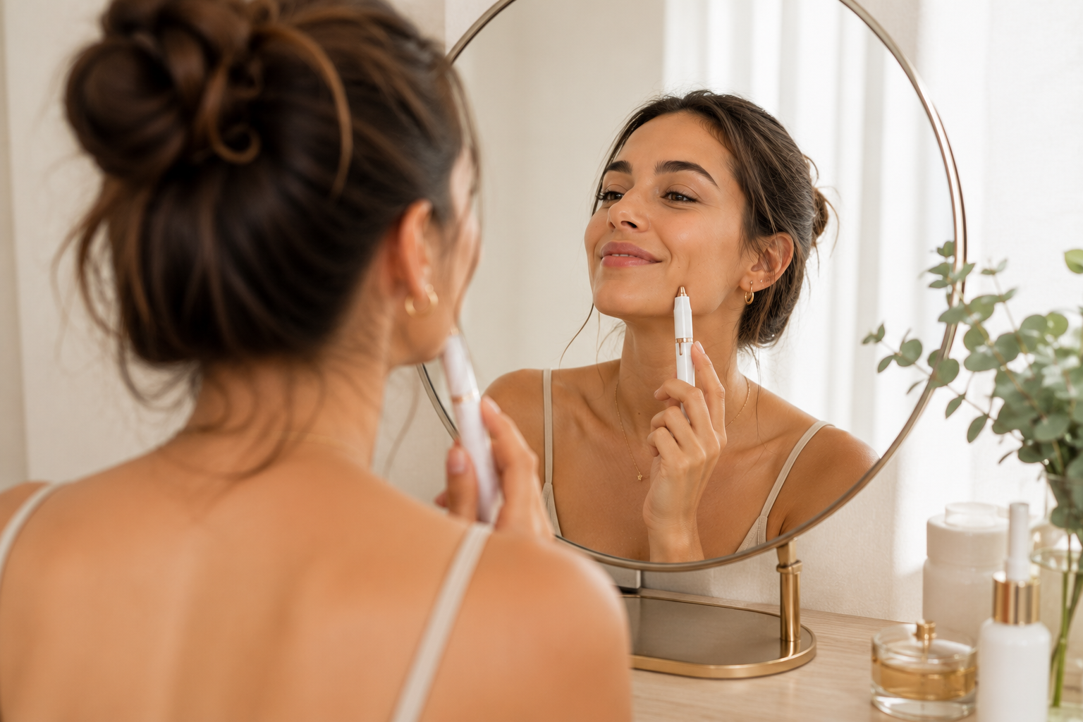 Depiladora facial de precisión indolora RECARGABLE